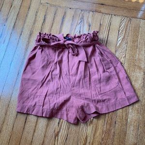 Rusty orange cinch shorts